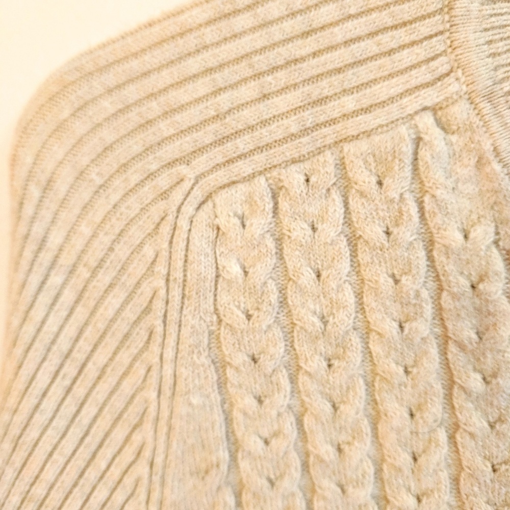 Valerie Stevens Natural Knit Top Sweater LG Petite